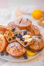 Simple blueberry and lemon oat muffins – gluten-free vegan recipe