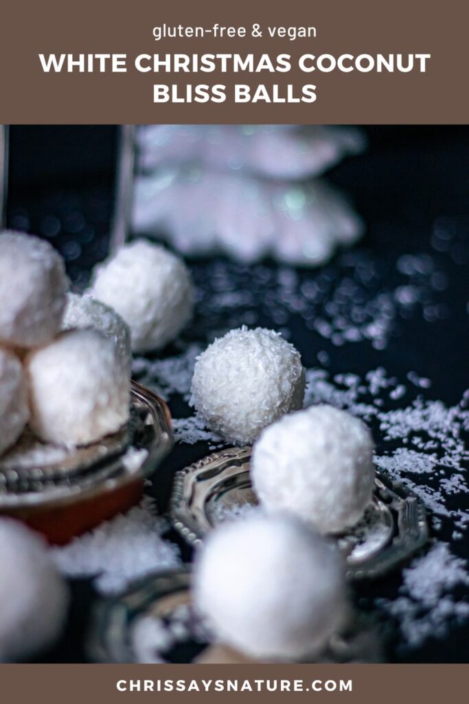 Coconut bliss balls with shredded coconut