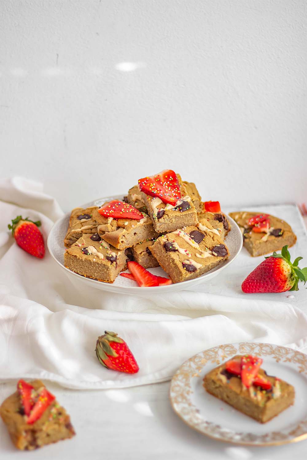 Vegan baked oatmeal with chocolate chips