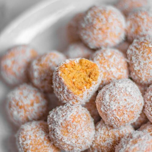 Vegan carrot cake bliss balls