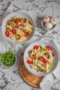 Vegan creamy mushroom pasta sauce