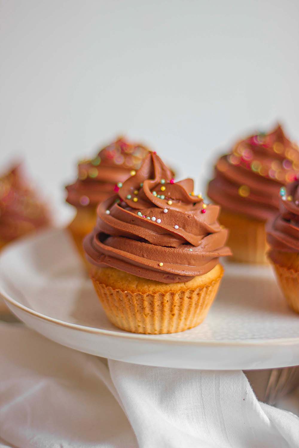 Gluten-free cupcakes with chocolate frosting