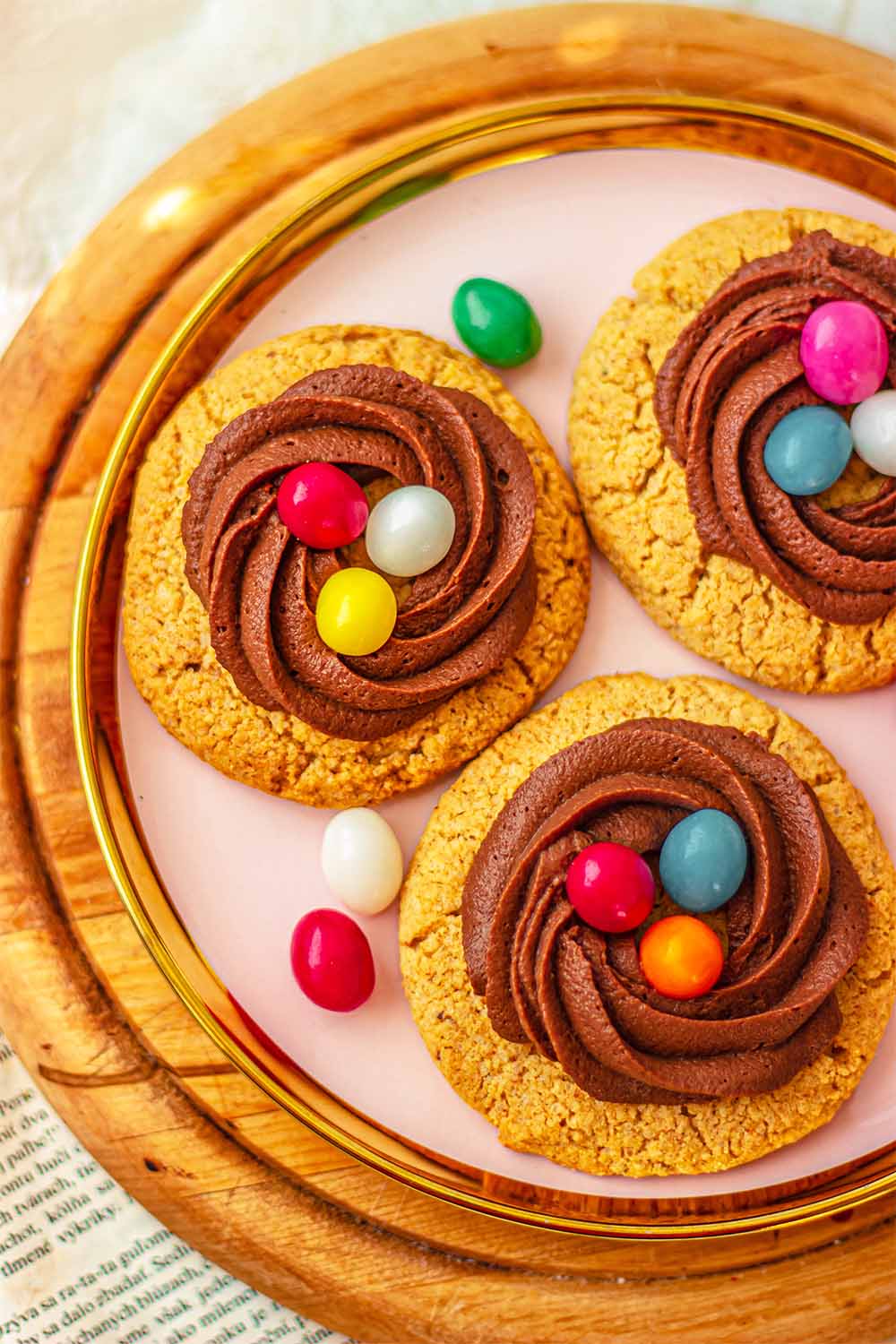 Vegan Easter birds nest cookies – gluten-free