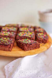 Vegan brownie baked oat squares