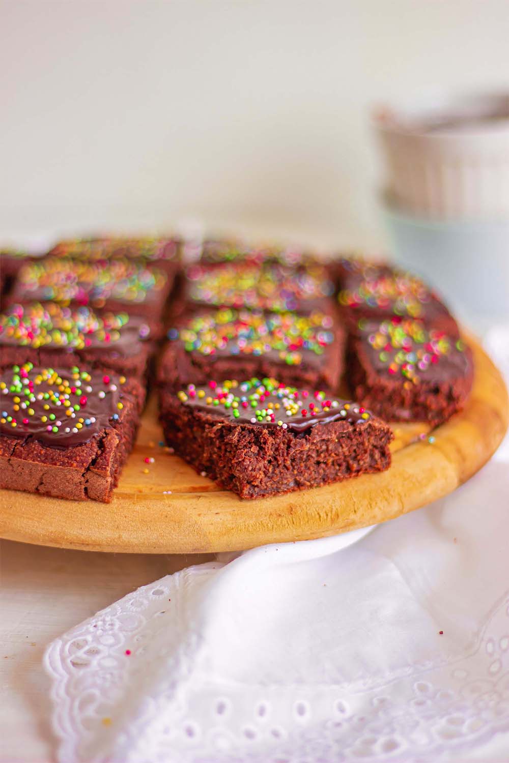 Vegan brownie baked oat squares