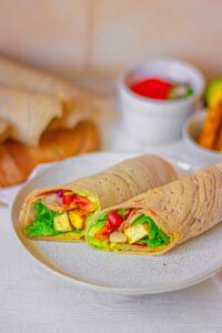Gluten-free spicy tofu wraps