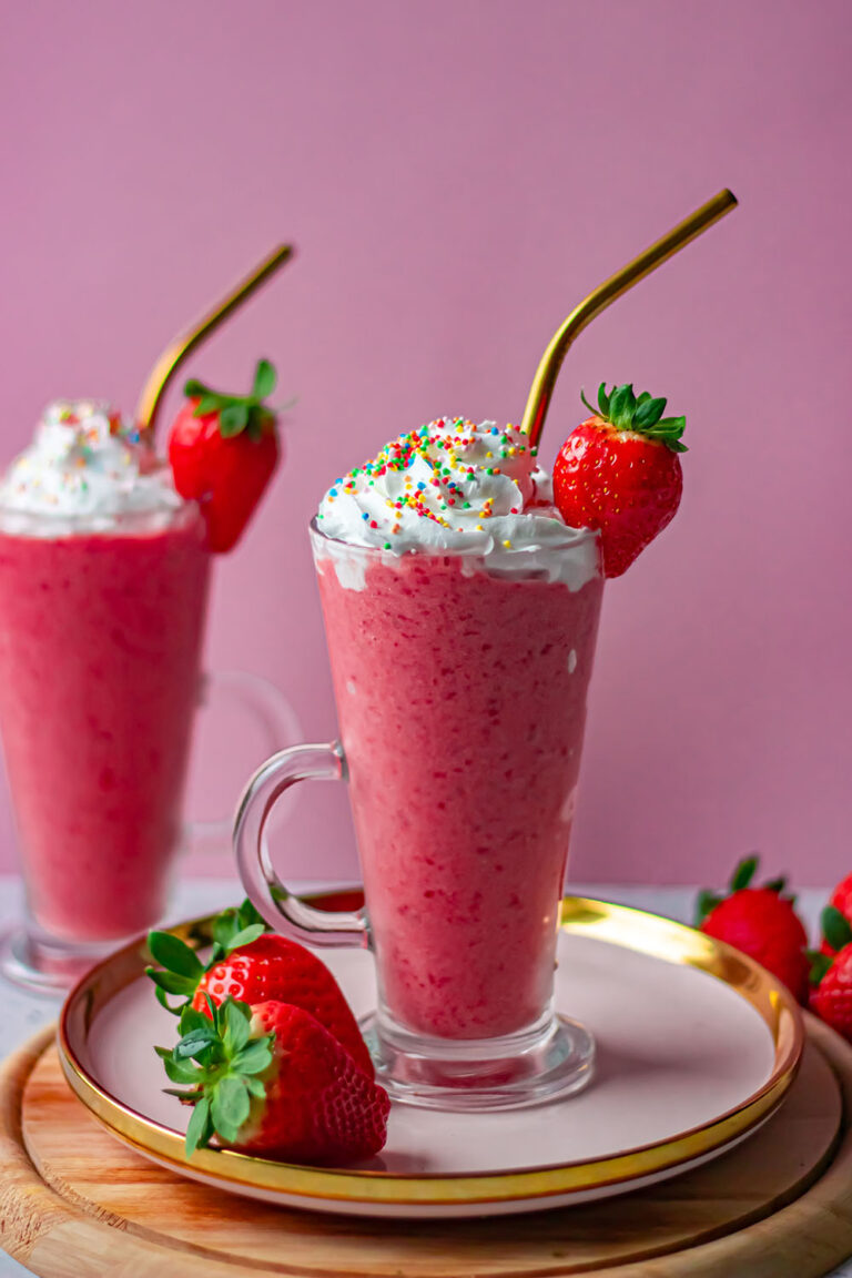 Strawberry banana milkshake
